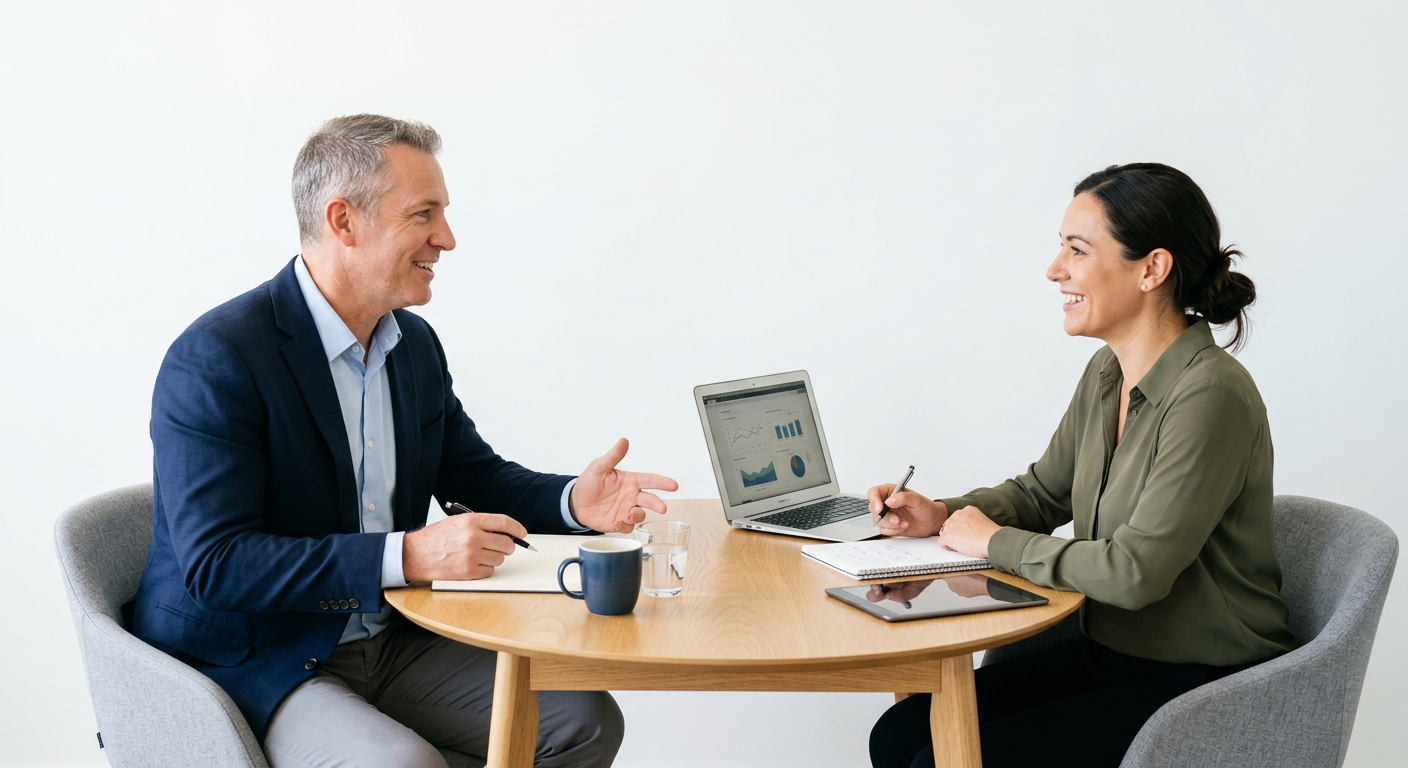 A coach in session with a client